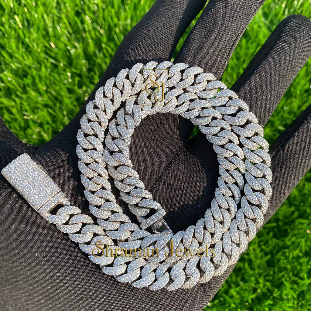 20MM Iced Out Round VVS Cuban Link Chain for Men