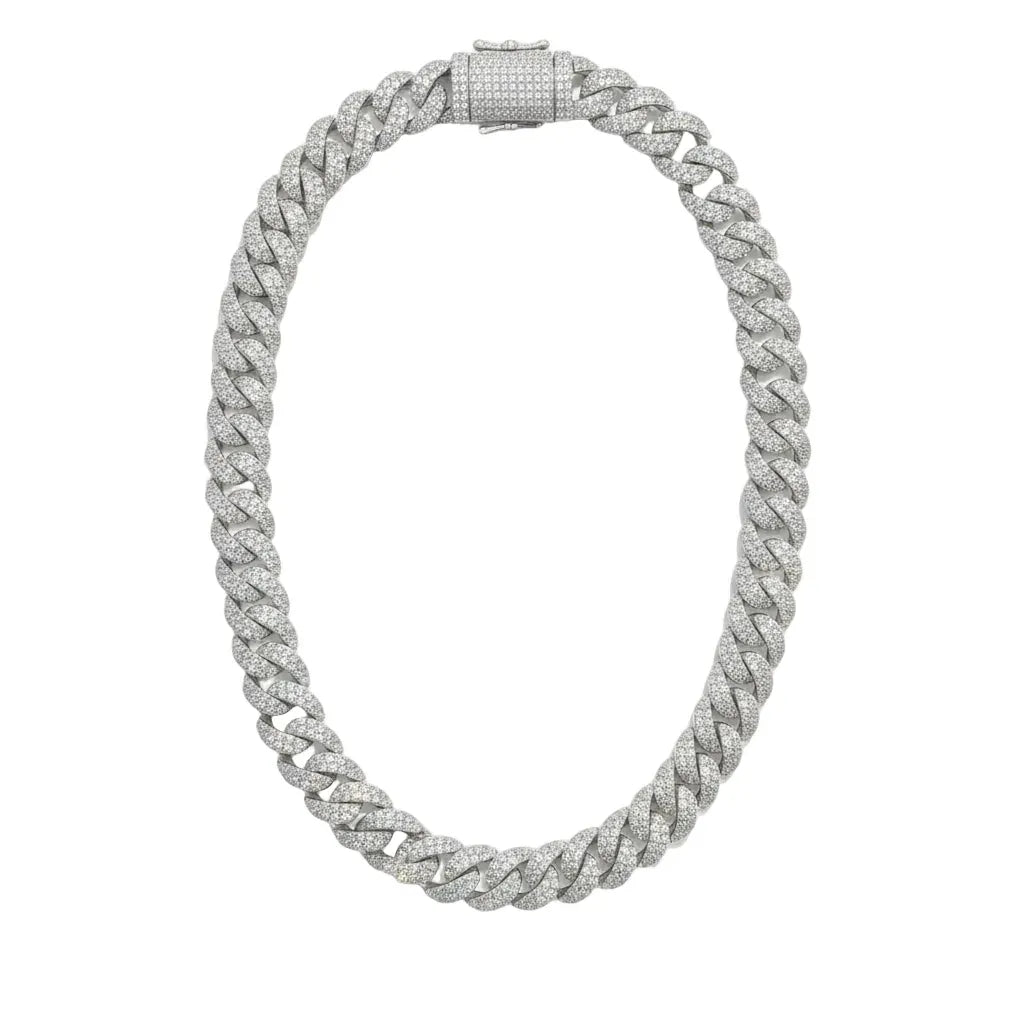 20MM Iced Out Round VVS Cuban Link Chain for Men