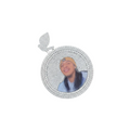 Personalized Photo Round Hip Hop Diamond Pendant - 11.46 CTW