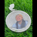 Personalized Photo Round Hip Hop Diamond Pendant - 11.46 CTW
