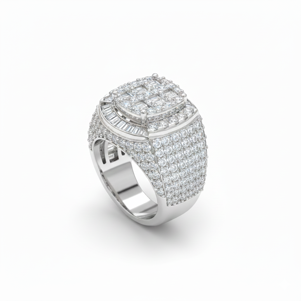 Cluster Diamond Men’s Engagement ring - 9.07 CTW