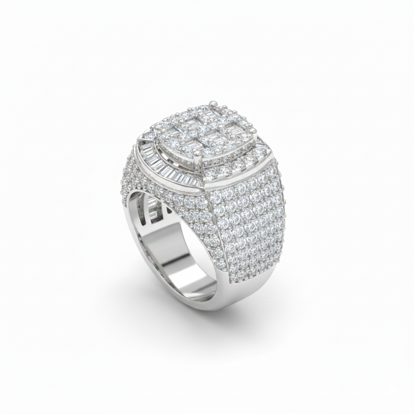 Cluster Diamond Men’s Engagement ring - 9.07 CTW
