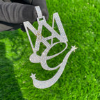 Men's Personalized Diamond Letter Necklace Birthday Charm - 9.35 CTW