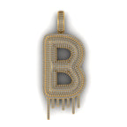 Custom Drippy Initial Letter Diamond Pendant - 3.32 CTW