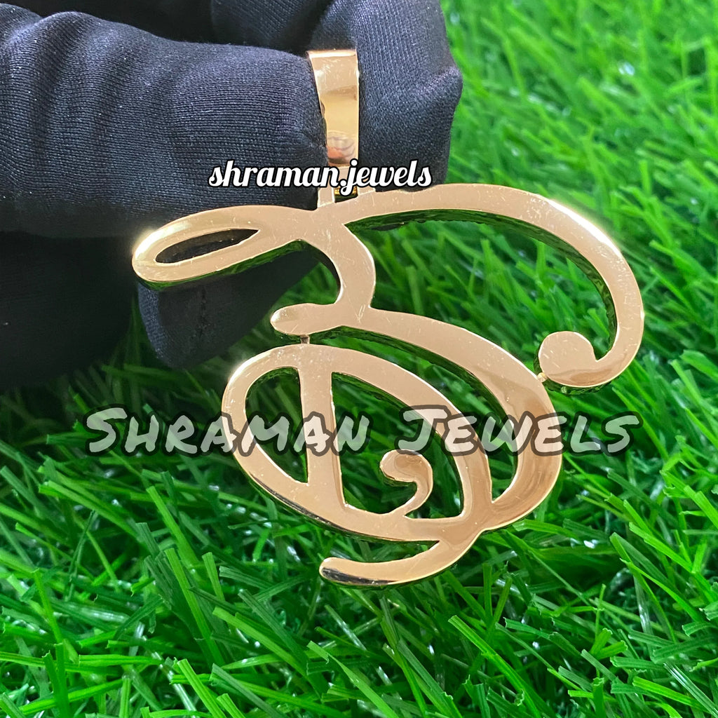 Custom Initial iced-out Letter E Natural Diamond Pendant - 3.97 CTW