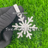CUSTOM ICED OUT 14TCW SNOW FLAKE FANCY HIP HOP SPARKLY DIAMOND PENDANT OF GIFT