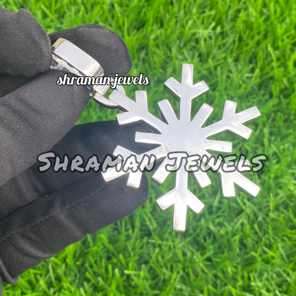 Custom Diamond Snowflake Pendant Fancy Hip Hop Gift - 14.46 CTW