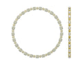 Dazzling 10MM Round & Baguette Diamond Link Necklace