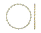 Dazzling 10MM Round & Baguette Diamond Link Necklace