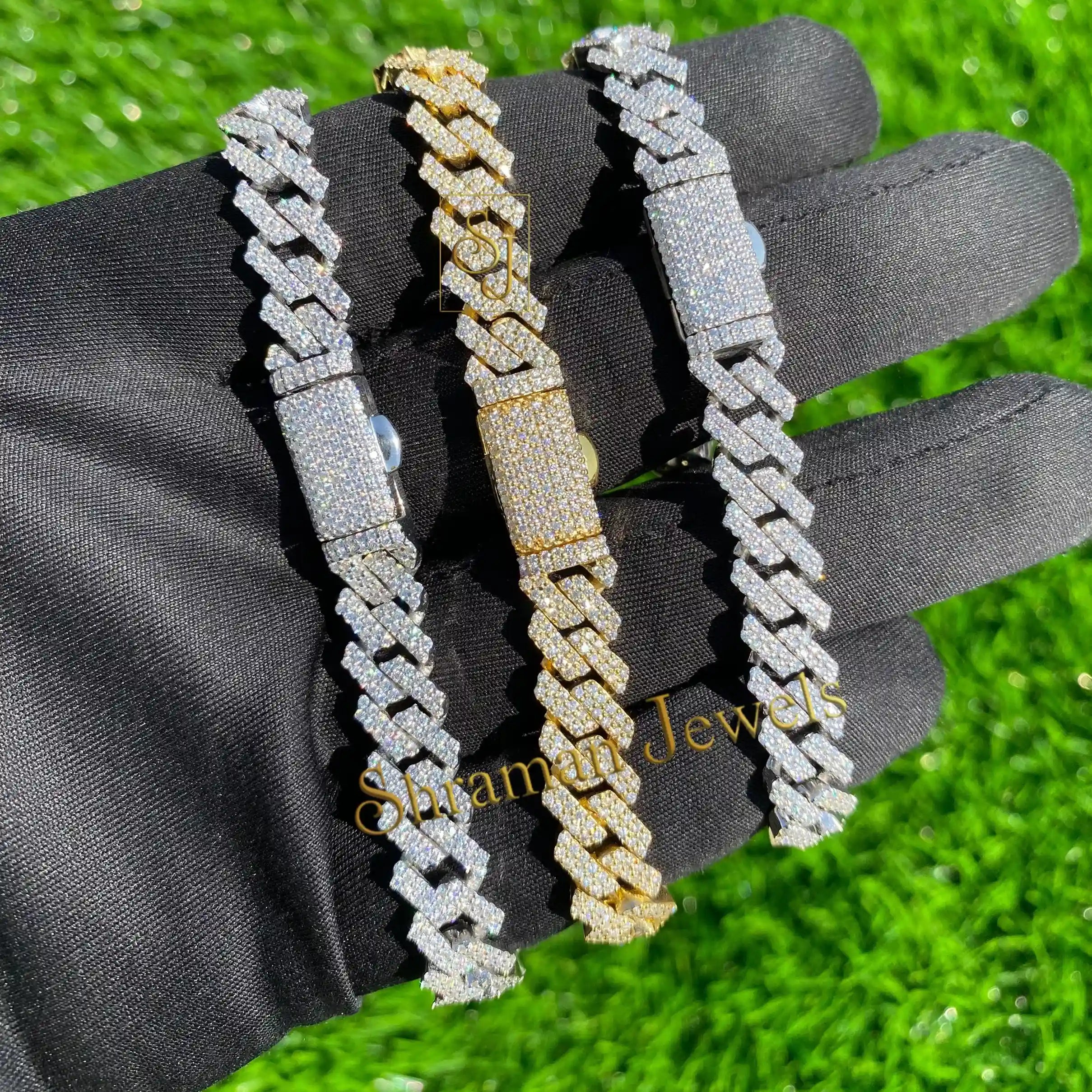 10MM Diamond Cuban Link Bracelet for Men