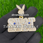 Custom Name Playboy Diamond Pendant VVS Moissanite Gold Bling - 6.07 CTW