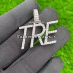 Custom TRE Letter Diamond Pendant - 1.96 CTW
