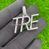 Custom TRE Letter Diamond Pendant - 1.96 CTW