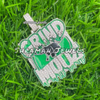 Custom Glow-in-Dark Diamond Pendant Bling Hip Hop Party Charm - 2.29 CTW