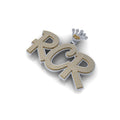 Men's custom Iced out RCR Letter Pendant