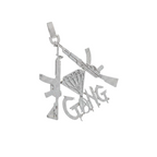 Custom Hip Hop Gang Mafia Gun Name VVS Diamond Pendant - 11.06 CTW