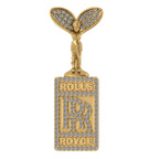 Custom Logo 14K solid gold VVS Diamond Pendant - 0.96 CTW