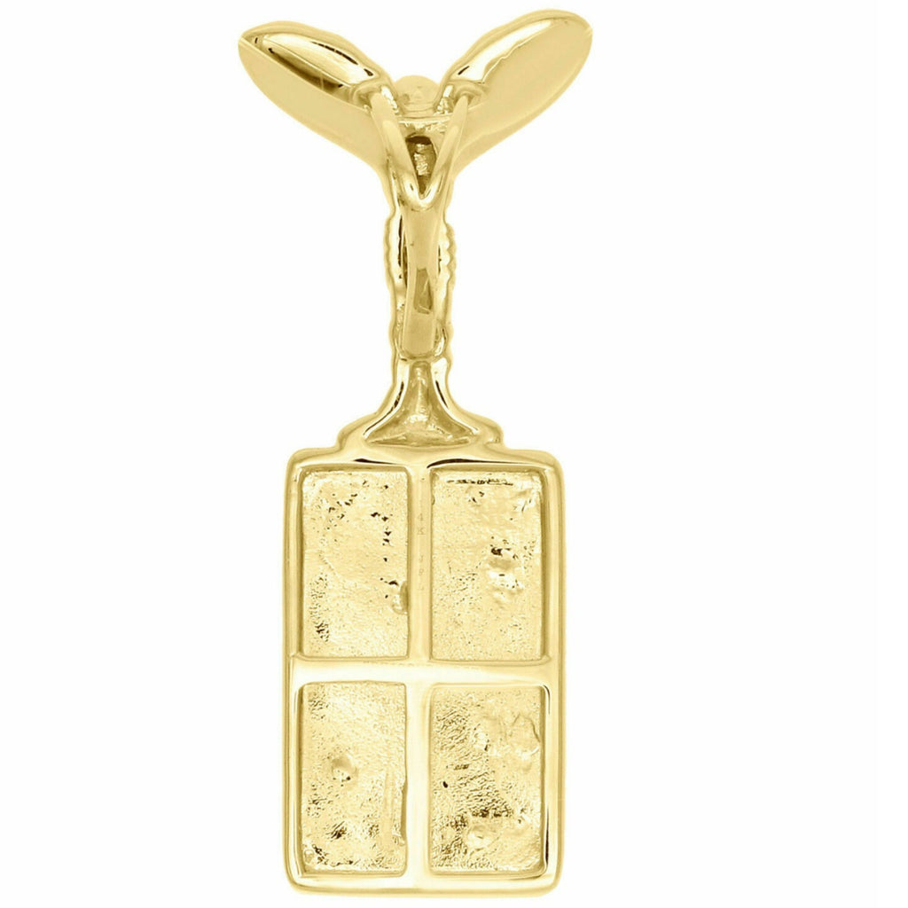 Custom Logo 14K solid gold VVS Diamond Pendant - 0.96 CTW
