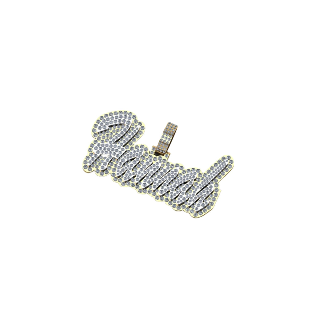 Moissanite Diamond Personalized Name Necklace Statement Piece - 4.41 CTW