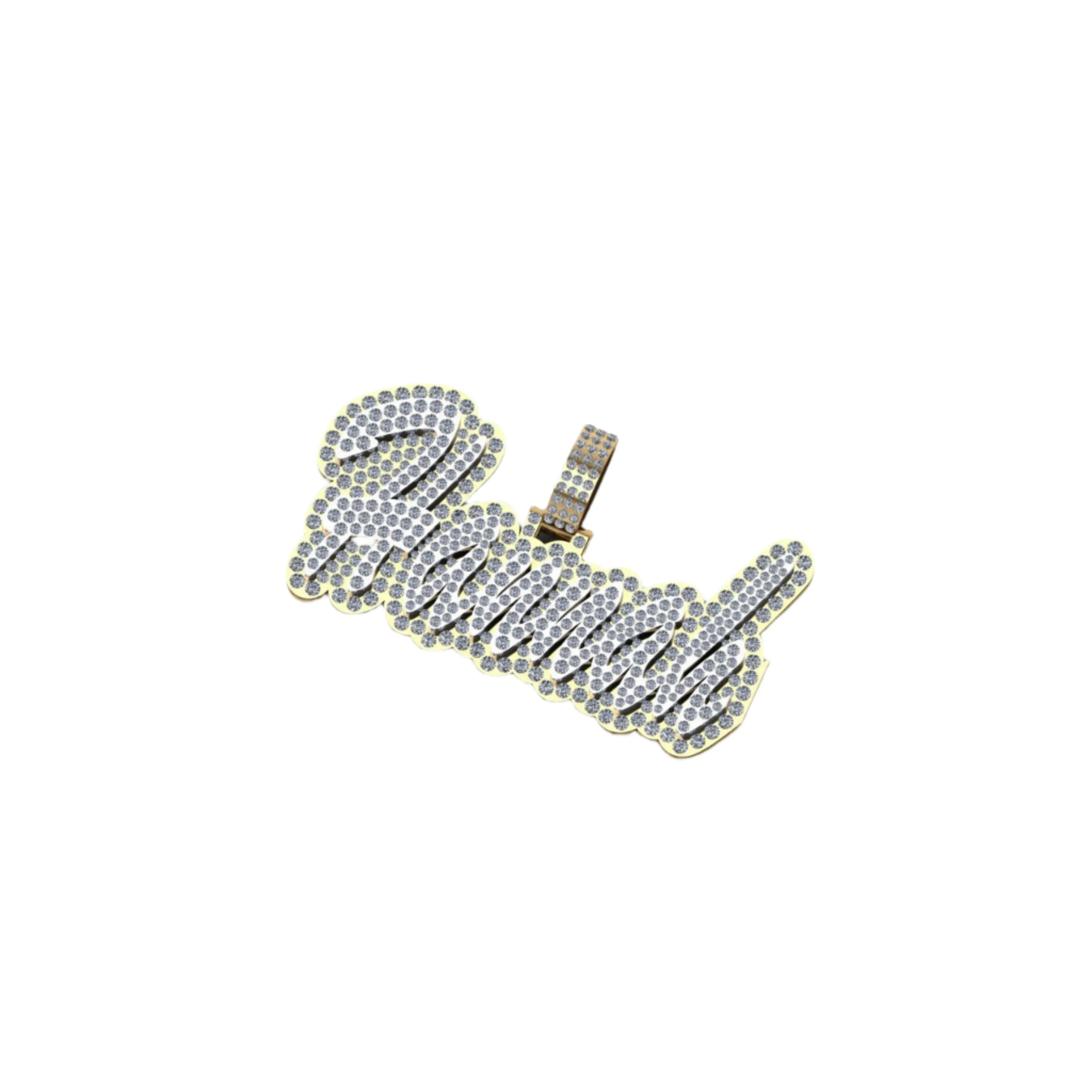 Moissanite Diamond Personalized Name Necklace Statement Piece - 4.41 CTW