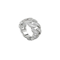 Cuban Diamond Ring 14k Solid Gold