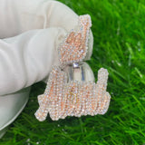 Women's VVS Custom Letter Diamond Tester Pass Pendant For Gift to Her