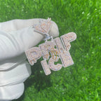 Custom Diamond Pendant Drip Fancy Hip Hop Charm - 3.8 CTW