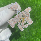 Custom Diamond Pendant Drip Fancy Hip Hop Charm - 3.8 CTW