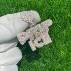 Custom Diamond Pendant Drip Fancy Hip Hop Charm - 3.8 CTW