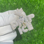Custom Diamond Pendant Drip Fancy Hip Hop Charm - 3.8 CTW