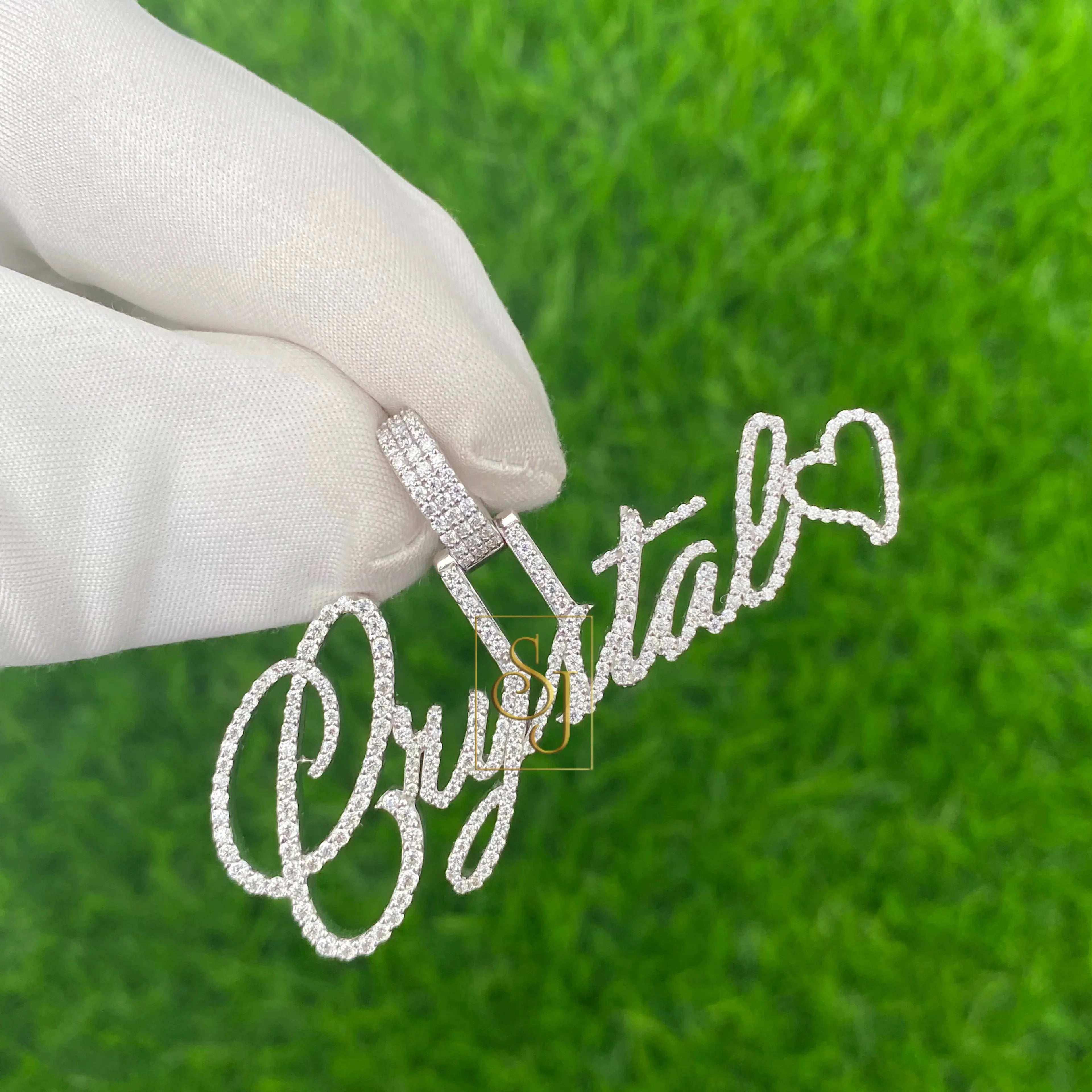 Custom Moissanite Letter Diamond Pendant - 1.61 CTW