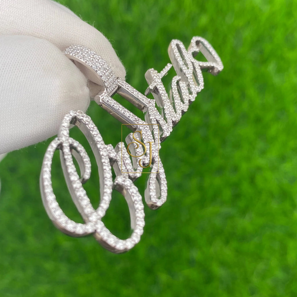 Custom Moissanite Letter Diamond Pendant - 1.61 CTW