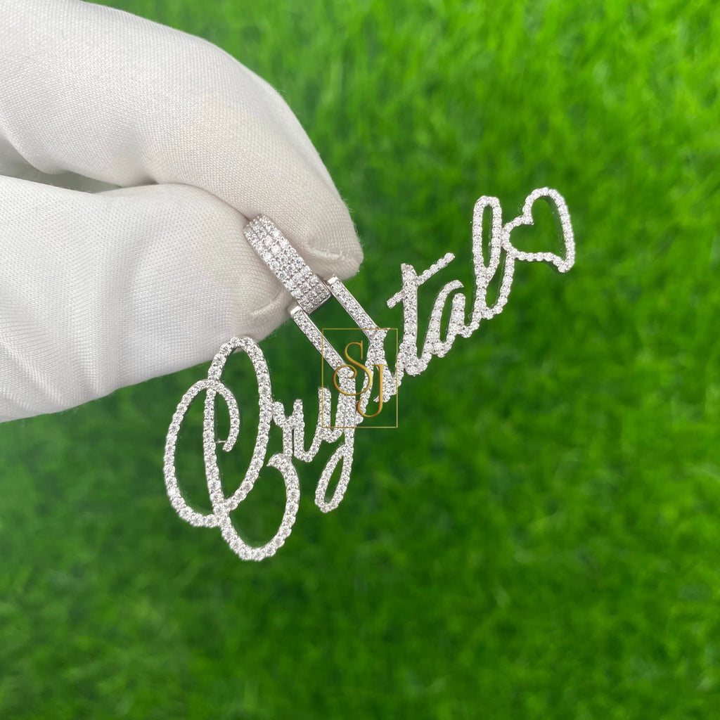 Custom Moissanite Letter Diamond Pendant - 1.61 CTW