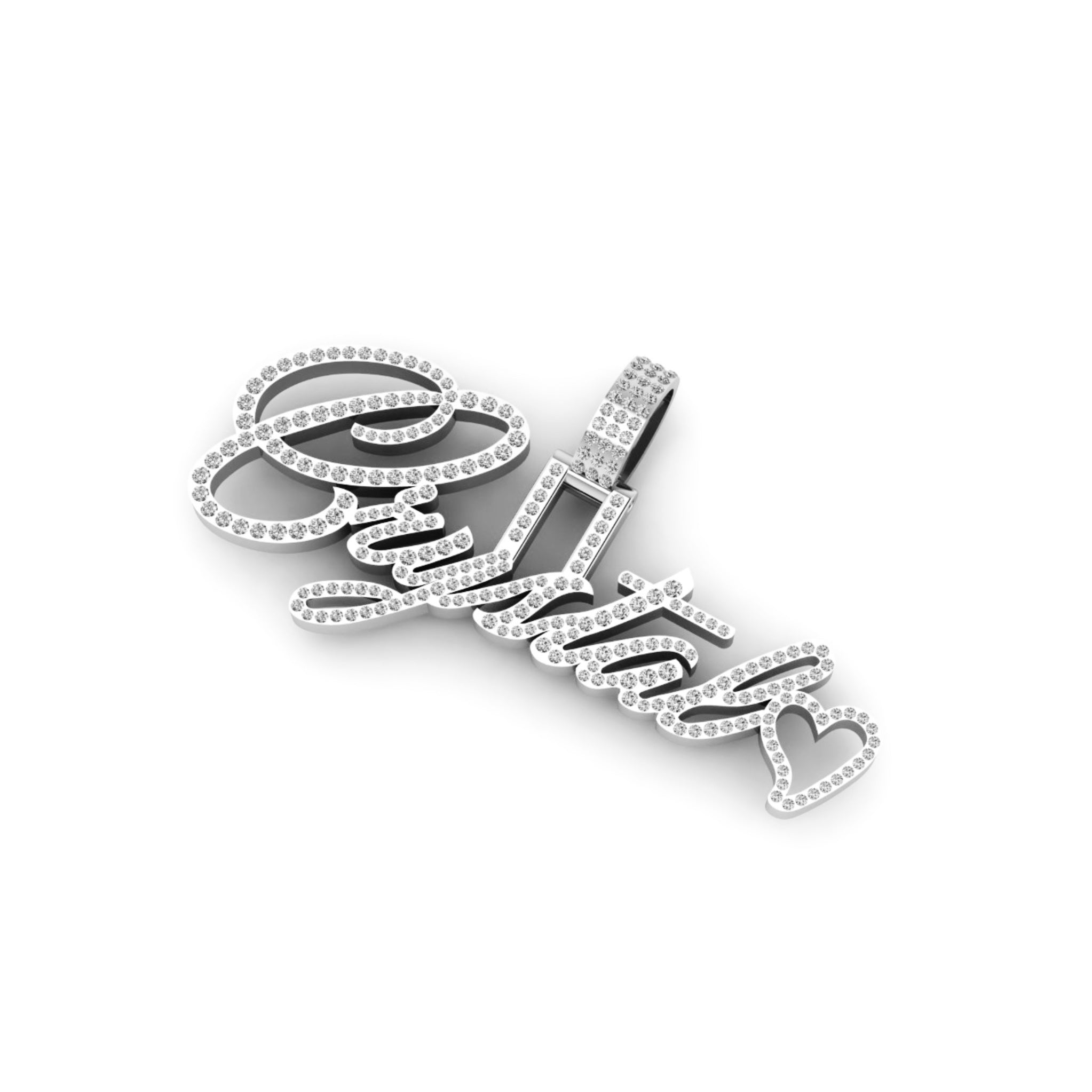Custom Moissanite Letter Diamond Pendant - 1.61 CTW
