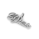 925 Sterling Silver Moissanite Round VVS Crystal Letter Pendant