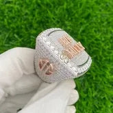 Custom Letter Diamond Ring 14k Solid Gold