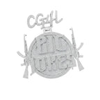 Custom round iced out 14K solid gold letter pendant -  15.61 CTW