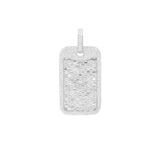 Men's fully Iced out Fancy VVS Dog Tag Moissanite Diamond Tester Pass Pendant