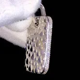 Custom Diamond Dog Tag Pendant Fully Fancy Charm -17.25 CTW