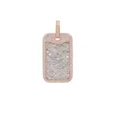 Custom Diamond Dog Tag Pendant Fully Fancy Charm -17.25 CTW