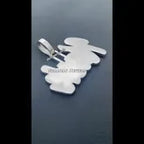 Custom Gold Letter Pendant 2-Layer Design - 14.11 CTW