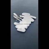 Custom Gold Letter Pendant 2-Layer Design - 14.11 CTW