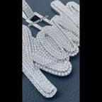 Custom Gold Letter Pendant 2-Layer Design - 14.11 CTW