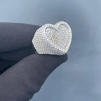 Heart Diamond Ring 14k Solid Gold