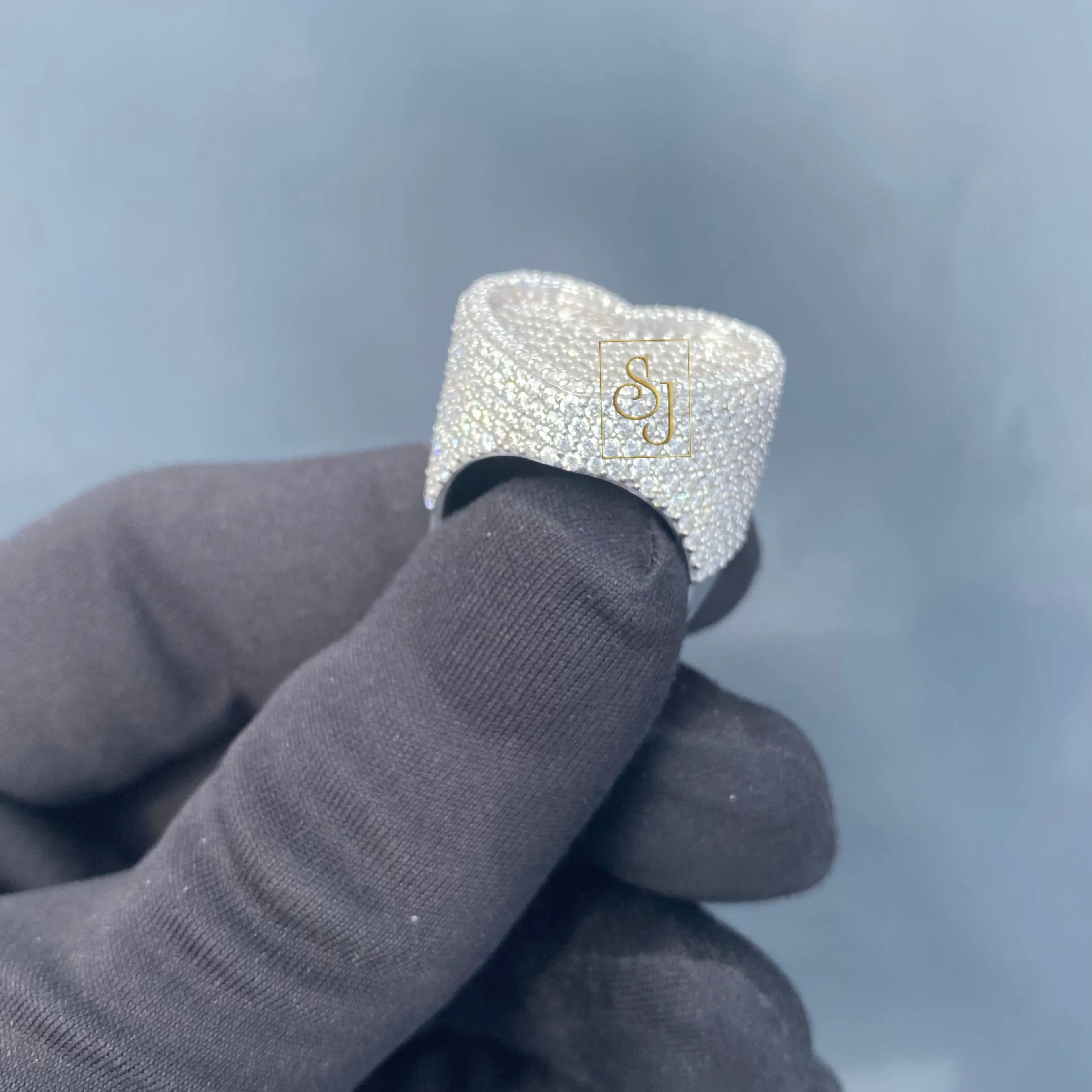 Heart Diamond Ring 14k Solid Gold