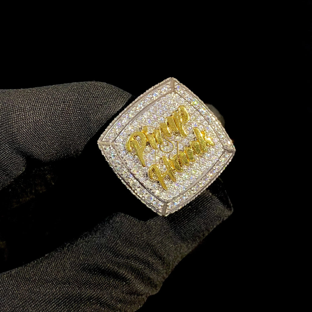 Custom Diamond Ring 14k Solid Gold