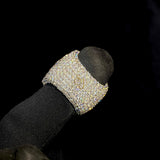 Men's Hip Hop Custom "PIMP HANK" Icy Bust Down Ring