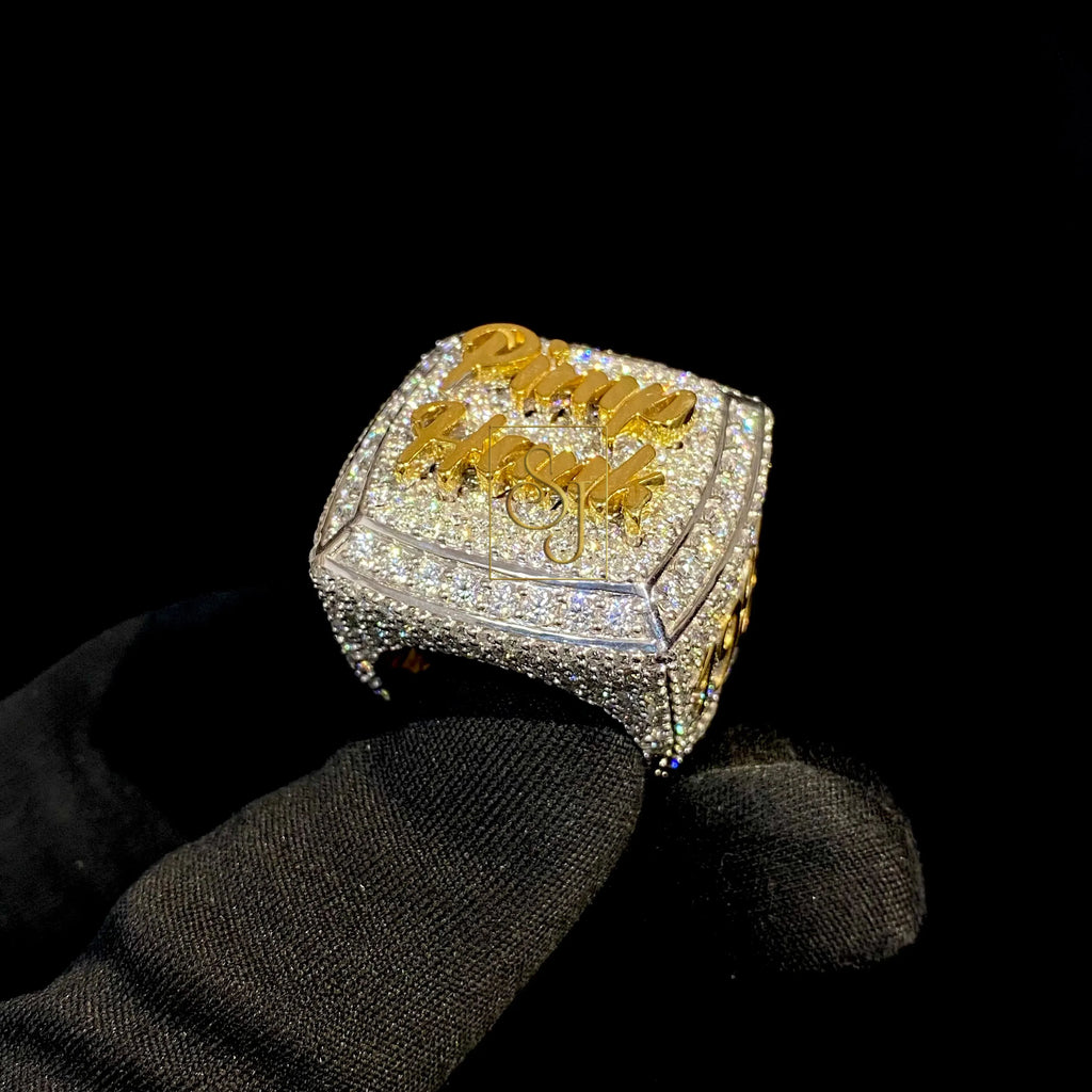 Custom Diamond Ring 14k Solid Gold