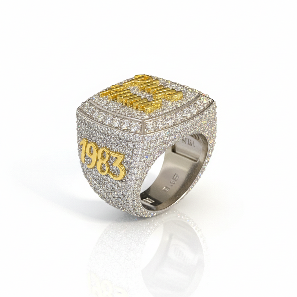 Custom Diamond Ring 14k Solid Gold