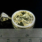Liberty Round Diamond Pendant 14K Solid Gold - 0.75 CTW